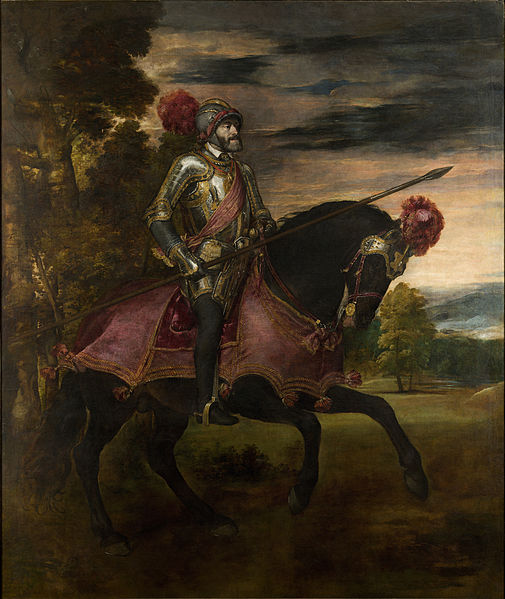 Carlos V en la batalla de Mühlberg, pintado por Tiziano